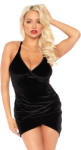 Leg Avenue Velvet Faux Wrap Mini Dress LO86113 Black S