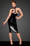 Noir Handmade F192 PVC Dress with Long 2-way Zipper on The Back and Eco Leather Choker XL