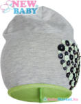 NEW BABY Tavaszi sapka New Baby Szívecske szürke - zöldb 110 (4-5 éves)