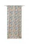 Mendola Metraj draperie cu decor Delancy, latime 280 cm, turcoaz