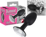 You2Toys Dop Anal Cu Bijuterie Diamond S, Negru, 8.5 Cm