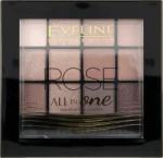 Eveline Cosmetics Szemhéjfesték - Eveline Cosmetics All in One Eyeshadow Palette 02- Rose