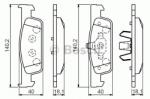 Bosch Set placute frana, frana disc DACIA LOGAN II (2012 - 2016) BOSCH 0 986 494 661