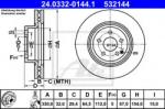 ATE Disc frana MERCEDES CLS (C219) (2004 - 2011) ATE 24.0332-0144.1