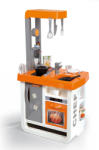 Smoby Bucătărie de jucărie Bon Appétit Chef Smoby cu frigider, cu aparat de cafea şi cu 23 de accesorii portocaliu-argintiu (SM310803) Bucatarie copii