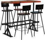 vidaXL Set mobilier de bar, 5 piese, multicolor, lemn masiv reciclat (245399) - vidaxl