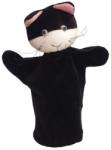 Puppet-World 3 ujjas plüss fekete cica báb 1386 (1386)