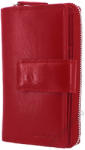 LA SCALA Közepes női piros bőr pénztárca LA SCALA (DN-443 red)