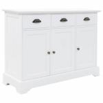 vidaXL Servantă cu 3 uși, 105 x 35 x 77, 5 cm, MDF și lemn de pin (245754) Comoda
