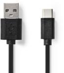 Nedis USB-C apa - USB-A apa Adat- és töltőkábel 2m - Fekete (CCGP60600BK20)