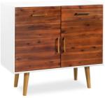 vidaXL Bufet din lemn masiv de acacia, 90 x 33, 5 x 83 cm (245741) Comoda