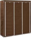 vidaXL Dulap cu bare și compartimente, maro, 150x45x175 cm, textil (282454) Garderoba