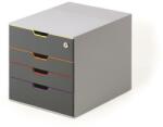 DURABLE Irattároló műanyag 4 fiókos 1 zárható fiókkal Durable VARICOLOR SAFE (DB760627)
