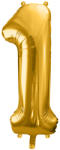 PartyDeco S. r. o 1. szám, fólia lufi, 86 cm, arany