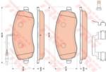 TRW Set placute frana, frana disc PEUGEOT 807 (E) (2002 - 2016) TRW GDB1820