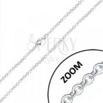 Ekszer Eshop 925 ezüst lánc - egymásra merőlegesen összekapcsolt kerek szemek, 2, 6 mm