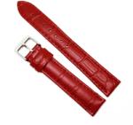 HCraft Curea Ceas „Racing Red 9C1-R - Piele Naturală cu Cusătură Albă (18mm - 24mm) (9C1 R)