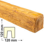 Elite Decor DecoWood Bükk-120 Rusztikus poliuretán gerenda (EQ 006) (Beam Rustic EQ 006 (2 m) classic light 12х12)