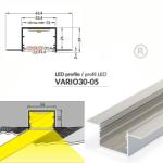 Topmet LED profil VARIO30-05 ACDE-9 2000mm fehér (V3180001)