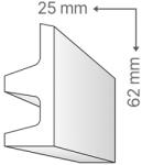 Elite Decor Poliuretán rejtett világítás díszléc (KF 501) ütésálló (Cornice KF 501 (2.00 m))