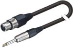 Soundsation BMCJX-10BK - Szimmetrikus mikrofonkábel: XRL 3pólusú mama - 6.3mm Jack MONO / 10m - G408G