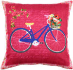 AG Design Perna bicicleta albastra fundal rosu (PERSTOMOBIC3)