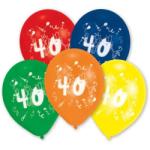  40 éves Happy Birthday léggömb, lufi 10 db-os (25, 4 cm)