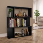 vidaXL Bibliotecă/Separator cameră, negru, 80x24x96 cm, PAL (800082) Biblioteca