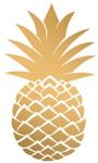 PPD Golden Pineapple papírszalvéta 25x25cm, 20db-os