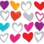 PPD Paper Hearts white papírszalvéta 33x33cm, 20db-os