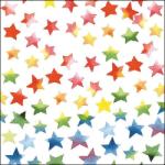 Ambiente Colourful Stars mix papírszalvéta 33x33cm, 20db-os - szep-otthon
