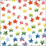 Ambiente Colourful Stars mix papírszalvéta 33x33cm, 20db-os