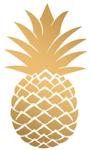 PPD Golden Pineapple papírszalvéta 33xcm, 20db-os - szep-otthon
