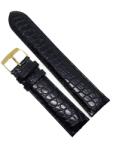 Fleurus Curea de ceas neagra din piele veritabila de Crocodil - 1BE14D04P/5M (1BE14D04P/5M)