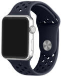 iUni Curea iUni compatibila cu Apple Watch 1/2/3/4/5/6/7, 40mm, Silicon Sport, Dark Blue (503849_40)