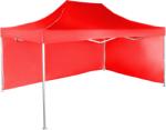 Expodom Gyorsan összecsukható sátor 3x4, 5m - alumínium, Piros, 2 oldalfal