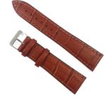  Curea de ceas din piele naturala Maro-deschis cu imprimeu crocodil 18mm, 20mm, 22mm, 24mm - WZ3387 (WZ3387)