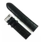  Curea de ceas Neagra din piele naturala cu imprimeu crocodil - 22mm 24mm - WZ3393 (WZ3393)