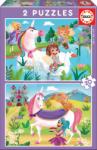 Educa Puzzle pentru copii Unicorn și Zâna Educa 2x20 piese de la 4 ani (EDU18064) Puzzle