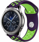 iUni Curea ceas Smartwatch Samsung Galaxy Watch 4, Watch 4 Classic, Gear S2, iUni 20 mm Silicon Sport Purple-Green (510601)