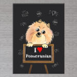  Kutyás Vászonkép Pomeraniai Torpe Spitz - 50x40 cm