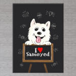  Szamojed Kutya Vászonkép - 50x40 cm