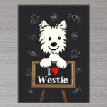  Westie Kutya Vászonkép - 50x40 cm