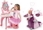 Smoby Set valiză de înfășat cu pătuț și scăunel Natur Baby Nurse Smoby și măsuță cosmetică Frozen cu scăunel (SM220346-13) Papusa