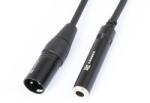 Power Dynamics CX130 Cablu XLR tata - Jack 6.3mm mono mama, 0.15m, PD Connex (176.992)