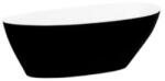 Besco Cada freestanding Besco Goya alb-negru lucios 160x70 cm (#WMD-160-GBW)