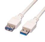 Roline Кабел Roline 11.99. 8977, USB 3.1 type A към USB 3.1 type A female, 0.8m, бял