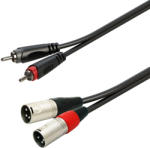 Soundsation GL-2RCA2XM1 - Aszimmetrikus adapter kábel: 2xRCA papa - 2xXLR papa / 1m - R402R