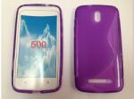 HTC Desire 500, Szilikon tok, S-Case, lila