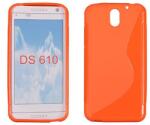 HTC Desire 610, Szilikon tok, S-Case, narancs